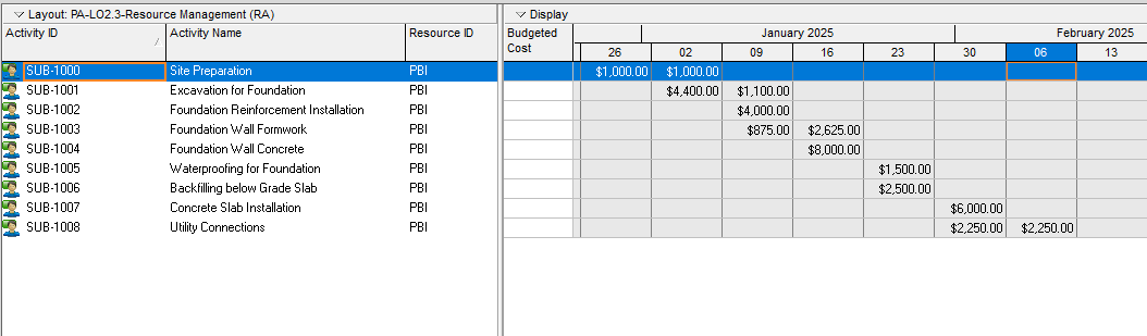 Power Bi 1 - Resource Assignment Layout