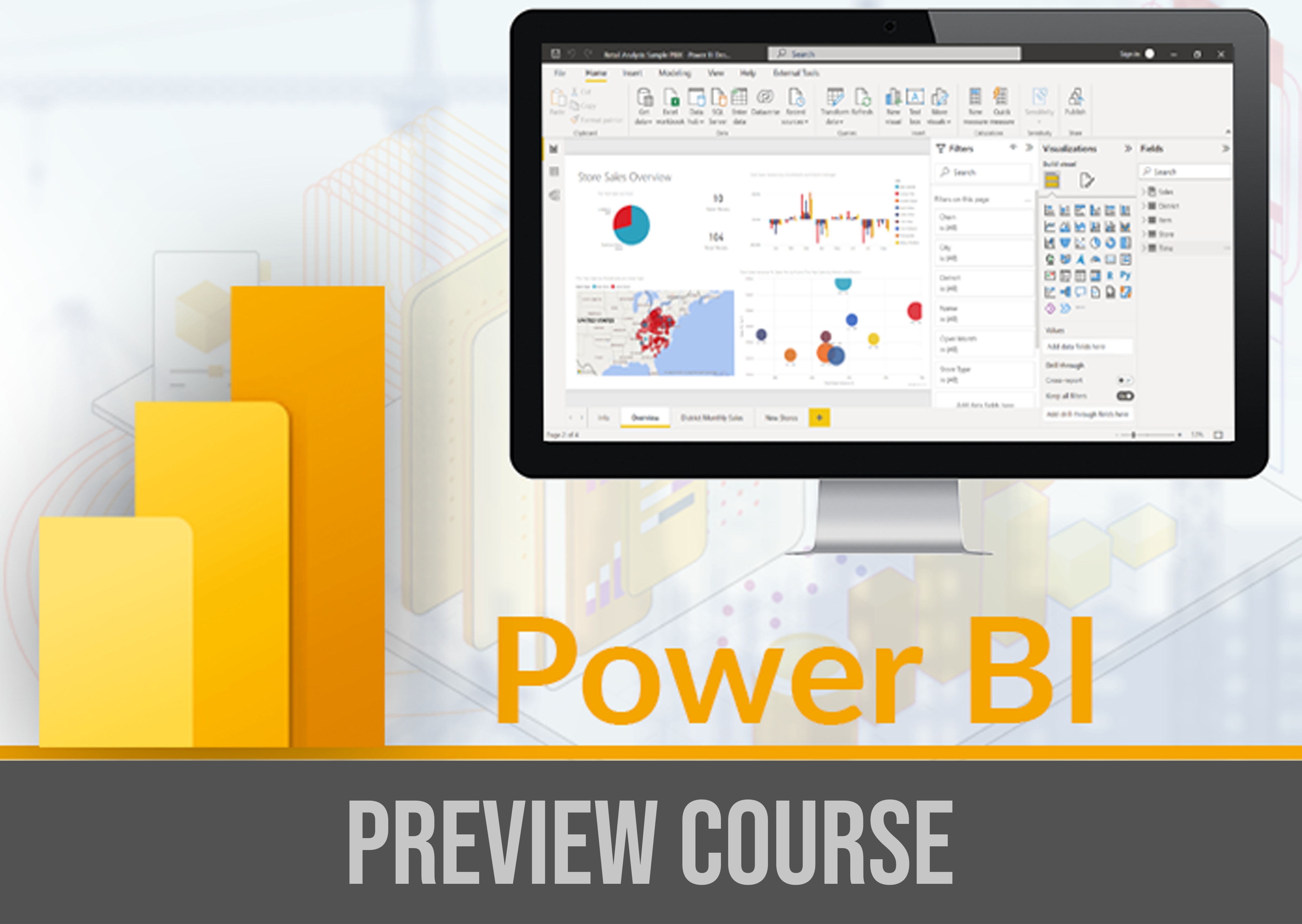 power bi foundations online course preview