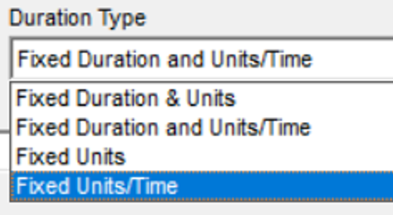 Task Types Microsoft Project vs. Primavera P6